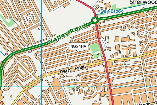 NG5 1HA map - OS VectorMap District (Ordnance Survey) NG5 1HA map - OS VectorMap District (Ordnance Survey)