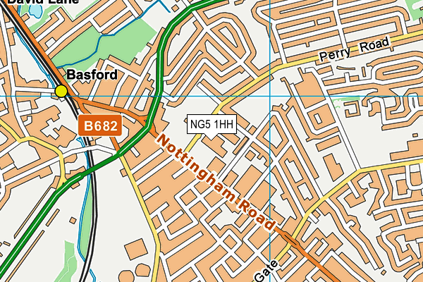 NG5 1HH map - OS VectorMap District (Ordnance Survey) NG5 1HH map - OS VectorMap District (Ordnance Survey)