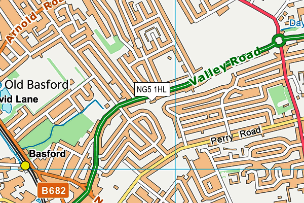 NG5 1HL map - OS VectorMap District (Ordnance Survey) NG5 1HL map - OS VectorMap District (Ordnance Survey)
