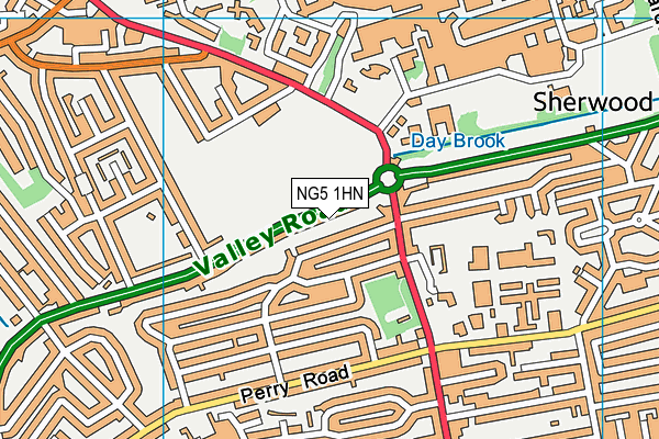 NG5 1HN map - OS VectorMap District (Ordnance Survey) NG5 1HN map - OS VectorMap District (Ordnance Survey)