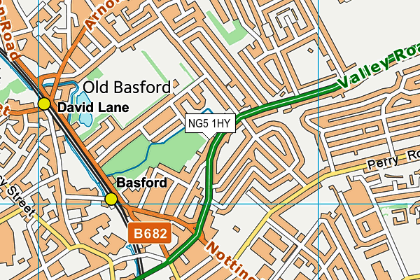 NG5 1HY map - OS VectorMap District (Ordnance Survey) NG5 1HY map - OS VectorMap District (Ordnance Survey)