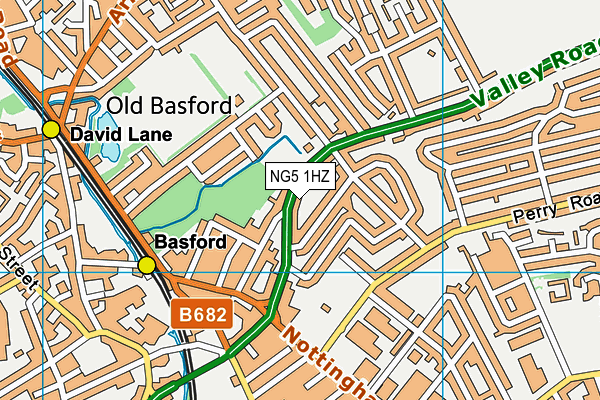 NG5 1HZ map - OS VectorMap District (Ordnance Survey)