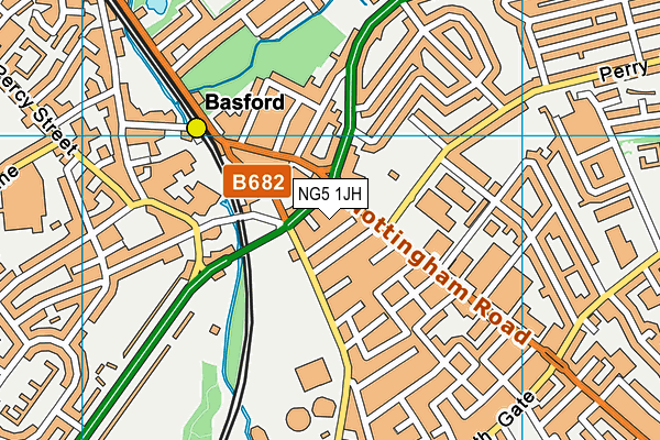 NG5 1JH map - OS VectorMap District (Ordnance Survey) NG5 1JH map - OS VectorMap District (Ordnance Survey)
