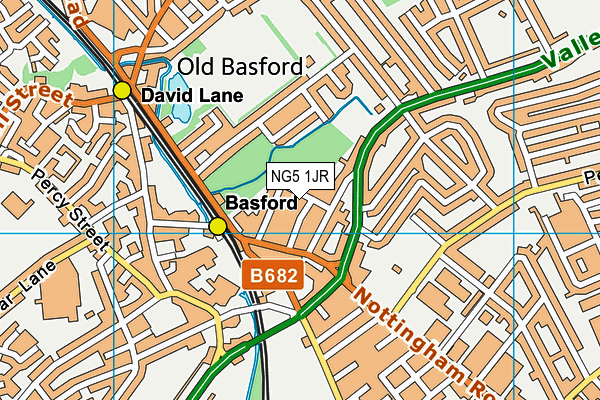 NG5 1JR map - OS VectorMap District (Ordnance Survey) NG5 1JR map - OS VectorMap District (Ordnance Survey)
