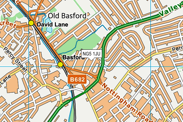 NG5 1JU map - OS VectorMap District (Ordnance Survey)