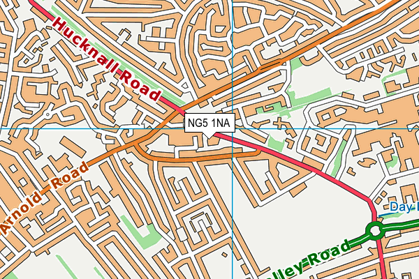 NG5 1NA map - OS VectorMap District (Ordnance Survey) NG5 1NA map - OS VectorMap District (Ordnance Survey)
