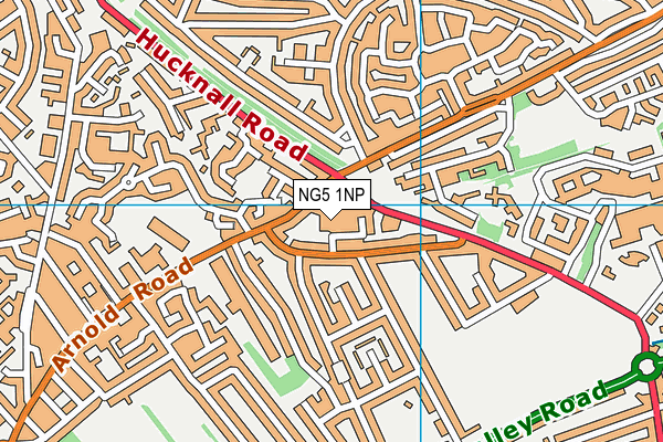 NG5 1NP map - OS VectorMap District (Ordnance Survey) NG5 1NP map - OS VectorMap District (Ordnance Survey)