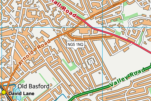 NG5 1NQ map - OS VectorMap District (Ordnance Survey) NG5 1NQ map - OS VectorMap District (Ordnance Survey)