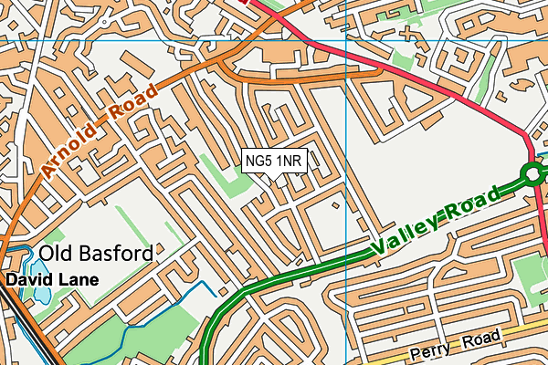NG5 1NR map - OS VectorMap District (Ordnance Survey) NG5 1NR map - OS VectorMap District (Ordnance Survey)