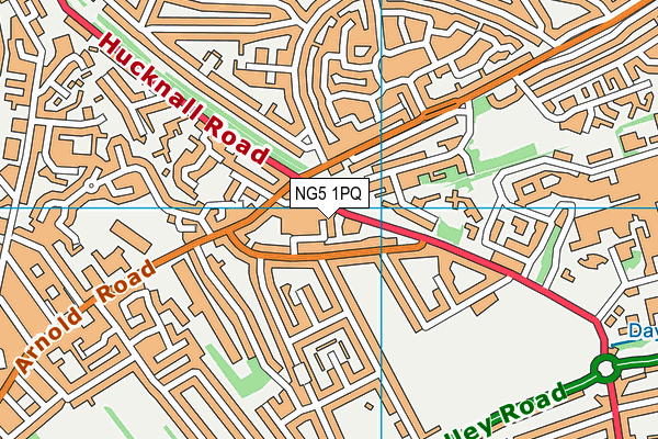 NG5 1PQ map - OS VectorMap District (Ordnance Survey) NG5 1PQ map - OS VectorMap District (Ordnance Survey)