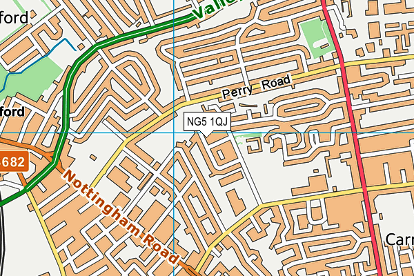 NG5 1QJ map - OS VectorMap District (Ordnance Survey) NG5 1QJ map - OS VectorMap District (Ordnance Survey)