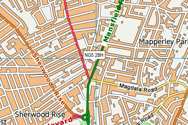 NG5 2BH map - OS VectorMap District (Ordnance Survey) NG5 2BH map - OS VectorMap District (Ordnance Survey)