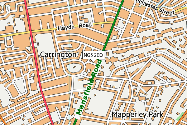 NG5 2EQ map - OS VectorMap District (Ordnance Survey) NG5 2EQ map - OS VectorMap District (Ordnance Survey)