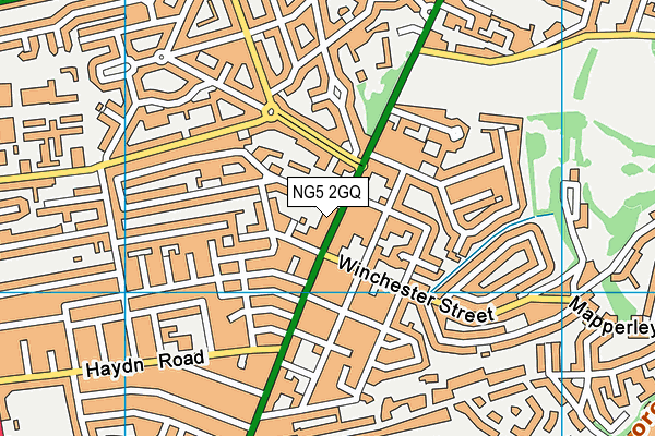 NG5 2GQ map - OS VectorMap District (Ordnance Survey) NG5 2GQ map - OS VectorMap District (Ordnance Survey)