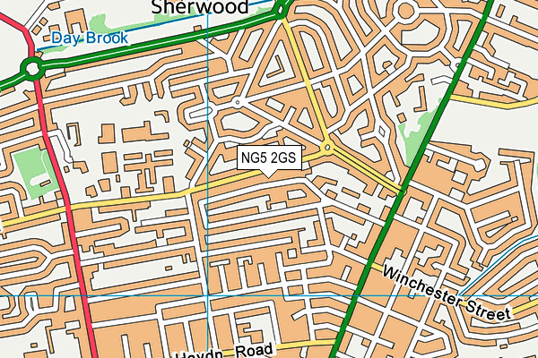 NG5 2GS map - OS VectorMap District (Ordnance Survey) NG5 2GS map - OS VectorMap District (Ordnance Survey)
