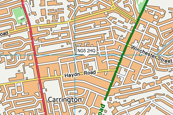 NG5 2HQ map - OS VectorMap District (Ordnance Survey) NG5 2HQ map - OS VectorMap District (Ordnance Survey)