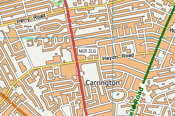 NG5 2LG map - OS VectorMap District (Ordnance Survey) NG5 2LG map - OS VectorMap District (Ordnance Survey)