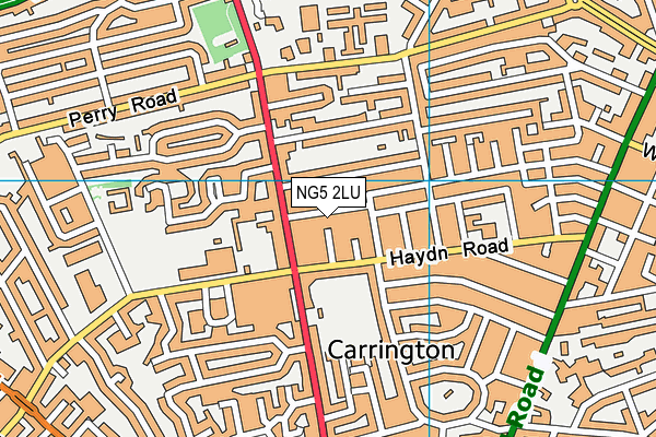 NG5 2LU map - OS VectorMap District (Ordnance Survey) NG5 2LU map - OS VectorMap District (Ordnance Survey)
