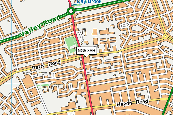NG5 3AH map - OS VectorMap District (Ordnance Survey) NG5 3AH map - OS VectorMap District (Ordnance Survey)