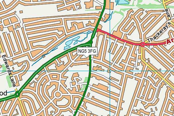 NG5 3FG map - OS VectorMap District (Ordnance Survey) NG5 3FG map - OS VectorMap District (Ordnance Survey)