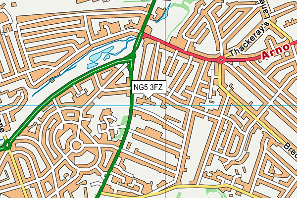 NG5 3FZ map - OS VectorMap District (Ordnance Survey) NG5 3FZ map - OS VectorMap District (Ordnance Survey)