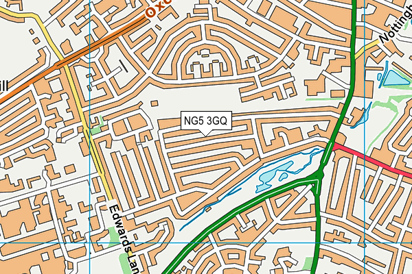 NG5 3GQ map - OS VectorMap District (Ordnance Survey) NG5 3GQ map - OS VectorMap District (Ordnance Survey)