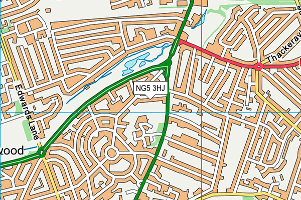 NG5 3HJ map - OS VectorMap District (Ordnance Survey) NG5 3HJ map - OS VectorMap District (Ordnance Survey)