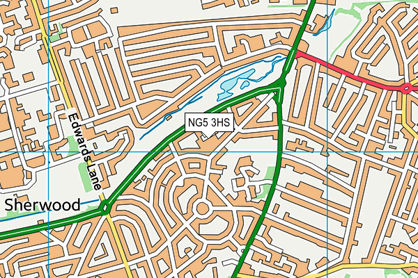 NG5 3HS map - OS VectorMap District (Ordnance Survey) NG5 3HS map - OS VectorMap District (Ordnance Survey)