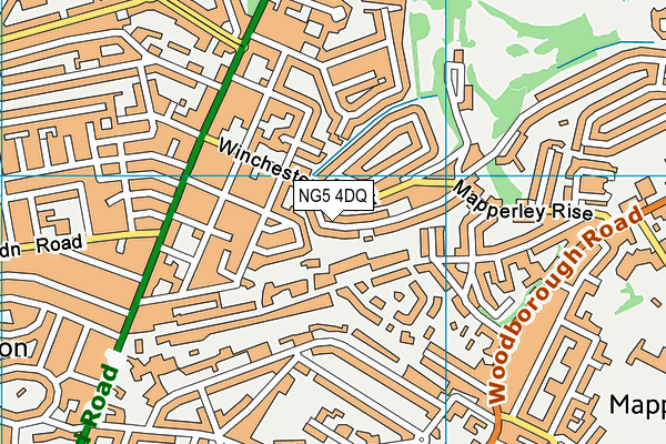 NG5 4DQ map - OS VectorMap District (Ordnance Survey) NG5 4DQ map - OS VectorMap District (Ordnance Survey)
