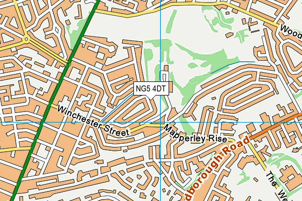 NG5 4DT map - OS VectorMap District (Ordnance Survey) NG5 4DT map - OS VectorMap District (Ordnance Survey)