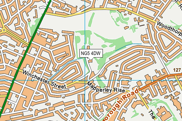 NG5 4DW map - OS VectorMap District (Ordnance Survey) NG5 4DW map - OS VectorMap District (Ordnance Survey)