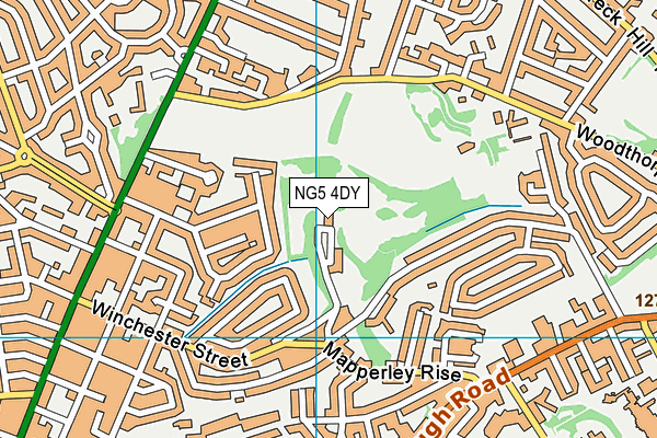 NG5 4DY map - OS VectorMap District (Ordnance Survey) NG5 4DY map - OS VectorMap District (Ordnance Survey)