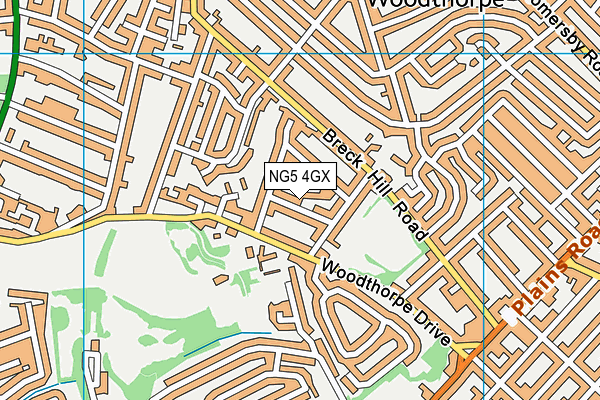 NG5 4GX map - OS VectorMap District (Ordnance Survey) NG5 4GX map - OS VectorMap District (Ordnance Survey)