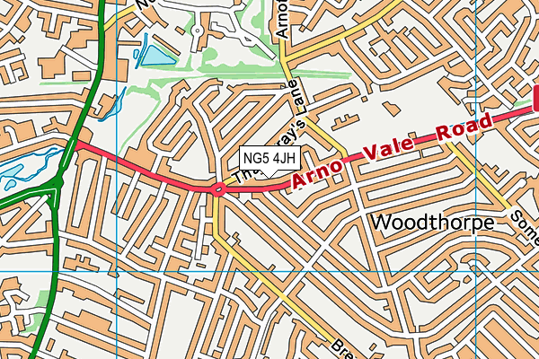 NG5 4JH map - OS VectorMap District (Ordnance Survey) NG5 4JH map - OS VectorMap District (Ordnance Survey)