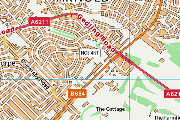 NG5 4NT map - OS VectorMap District (Ordnance Survey) NG5 4NT map - OS VectorMap District (Ordnance Survey)