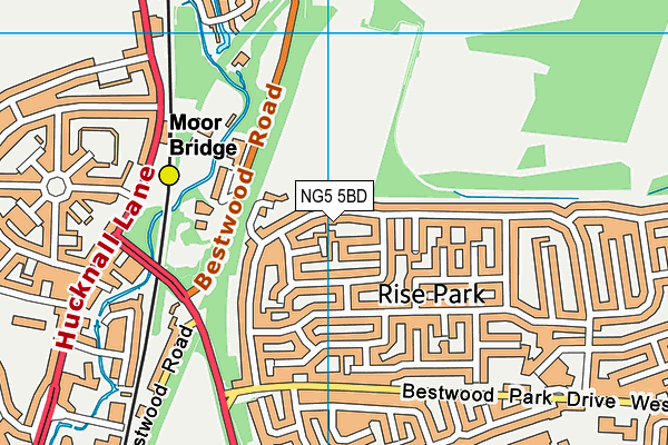 NG5 5BD map - OS VectorMap District (Ordnance Survey) NG5 5BD map - OS VectorMap District (Ordnance Survey)