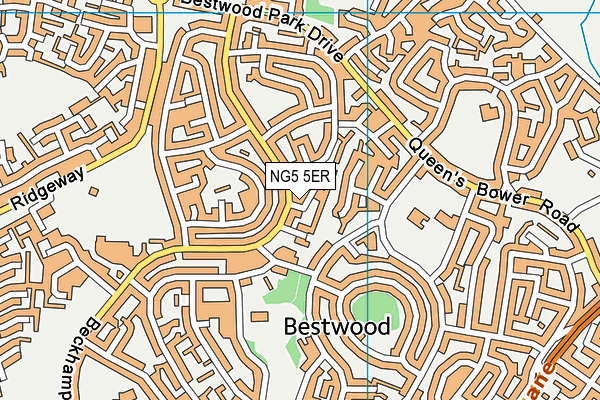 NG5 5ER map - OS VectorMap District (Ordnance Survey) NG5 5ER map - OS VectorMap District (Ordnance Survey)