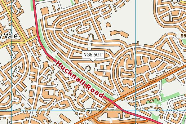 NG5 5GT map - OS VectorMap District (Ordnance Survey) NG5 5GT map - OS VectorMap District (Ordnance Survey)