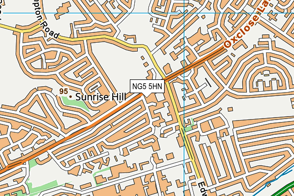 NG5 5HN map - OS VectorMap District (Ordnance Survey) NG5 5HN map - OS VectorMap District (Ordnance Survey)