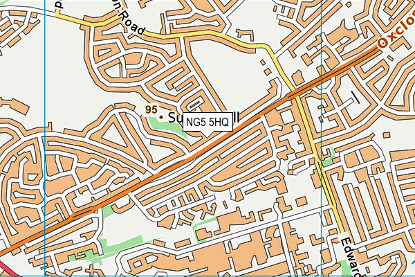 NG5 5HQ map - OS VectorMap District (Ordnance Survey) NG5 5HQ map - OS VectorMap District (Ordnance Survey)