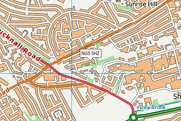 NG5 5HZ map - OS VectorMap District (Ordnance Survey) NG5 5HZ map - OS VectorMap District (Ordnance Survey)