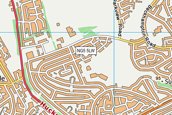 NG5 5LW map - OS VectorMap District (Ordnance Survey) NG5 5LW map - OS VectorMap District (Ordnance Survey)