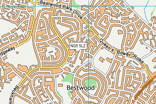 NG5 5LZ map - OS VectorMap District (Ordnance Survey) NG5 5LZ map - OS VectorMap District (Ordnance Survey)