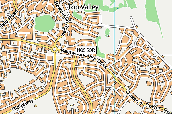 NG5 5QR map - OS VectorMap District (Ordnance Survey) NG5 5QR map - OS VectorMap District (Ordnance Survey)
