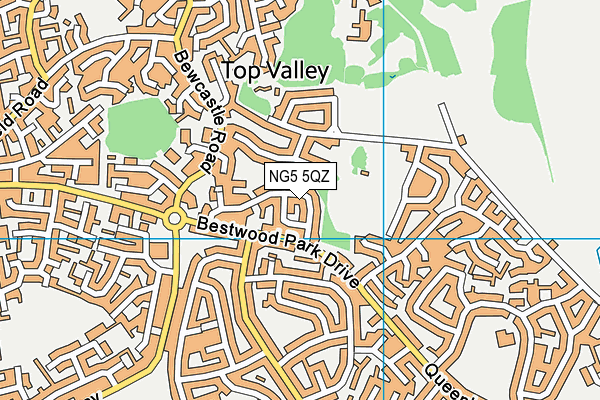 NG5 5QZ map - OS VectorMap District (Ordnance Survey) NG5 5QZ map - OS VectorMap District (Ordnance Survey)
