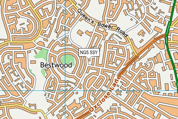 NG5 5SY map - OS VectorMap District (Ordnance Survey) NG5 5SY map - OS VectorMap District (Ordnance Survey)