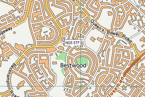 NG5 5TF map - OS VectorMap District (Ordnance Survey) NG5 5TF map - OS VectorMap District (Ordnance Survey)