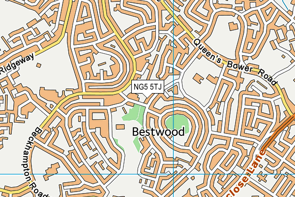 NG5 5TJ map - OS VectorMap District (Ordnance Survey) NG5 5TJ map - OS VectorMap District (Ordnance Survey)