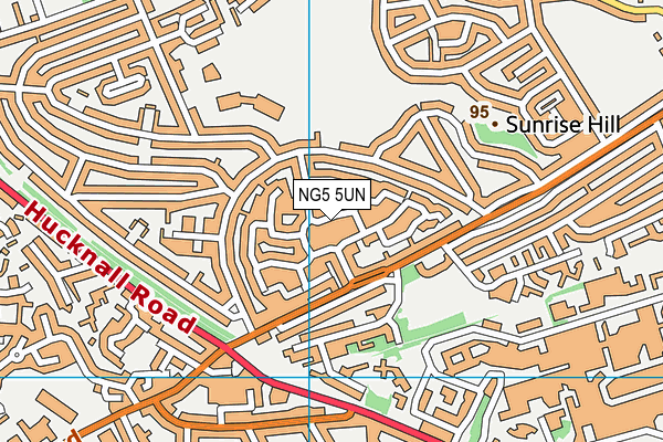 NG5 5UN map - OS VectorMap District (Ordnance Survey) NG5 5UN map - OS VectorMap District (Ordnance Survey)