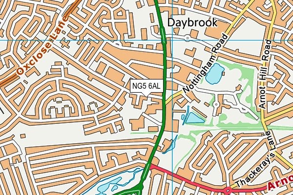 NG5 6AL map - OS VectorMap District (Ordnance Survey)